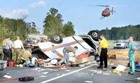 Катастрофа автомобиля Скорой помощи. США (Damaged Ambulance, USA)